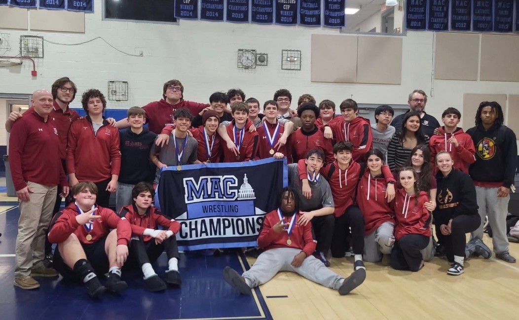 Saint James wins third consecutive title at MAC Wrestling Championships